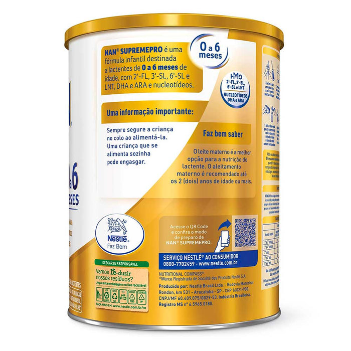 Nan Supreme Pro 0 a 6 meses Fórmula Infantil 800g - Nestlé