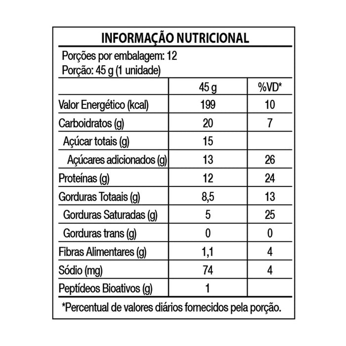 Barra de Proteina Whey Bar Torta de Chocolate e Creme de Amendoim 45g - Blackskull