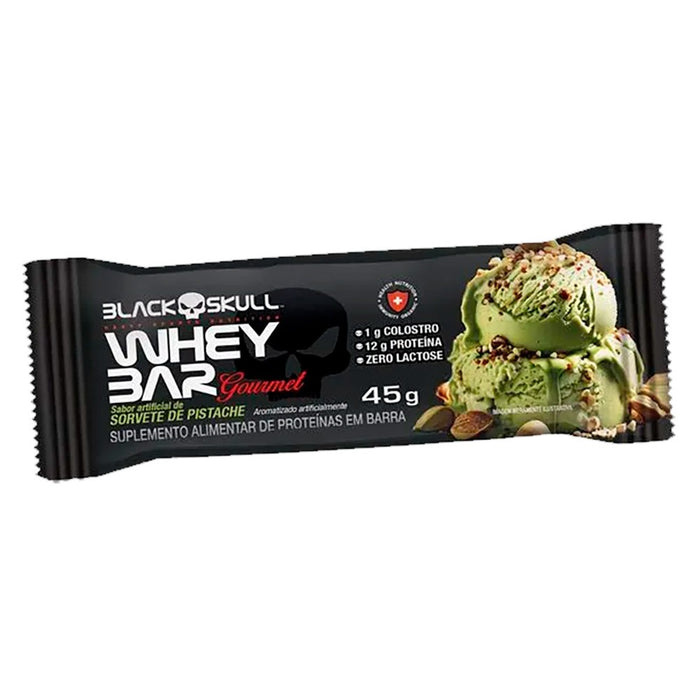 Barra de Proteina Whey Bar Sorvete de Pistache 45g - BlackSkull