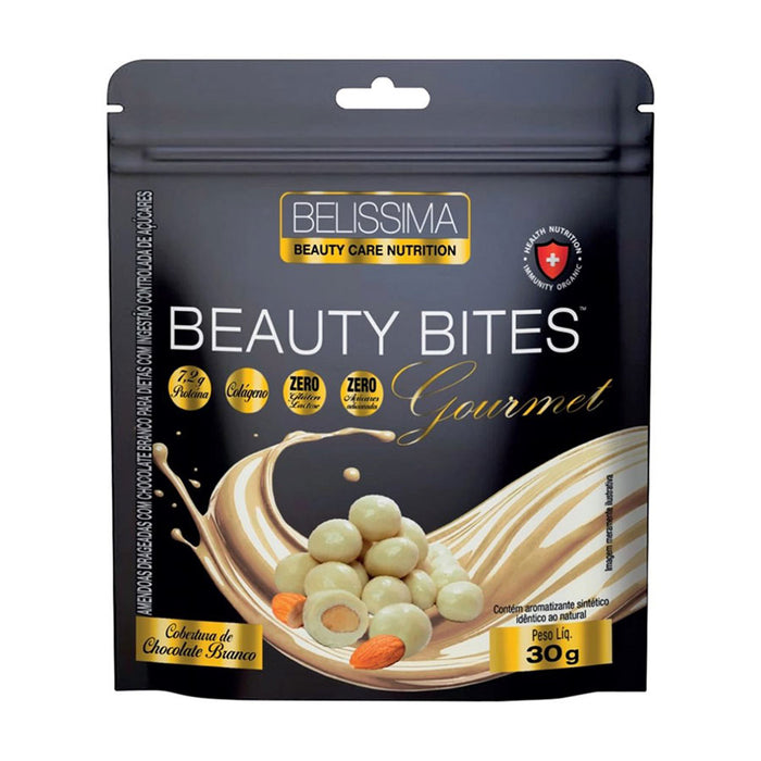 Beauty Bites Belíssima Amêndoa Chocolate Branco 30g - Black Skull