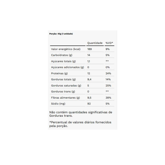 tabela nutricional Barra de proteína Doce de Leite 45g - Eat Clean