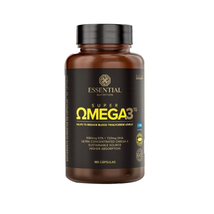 suplemento alimentar super omega 3 com 180 capsulas - Essential Nutrition