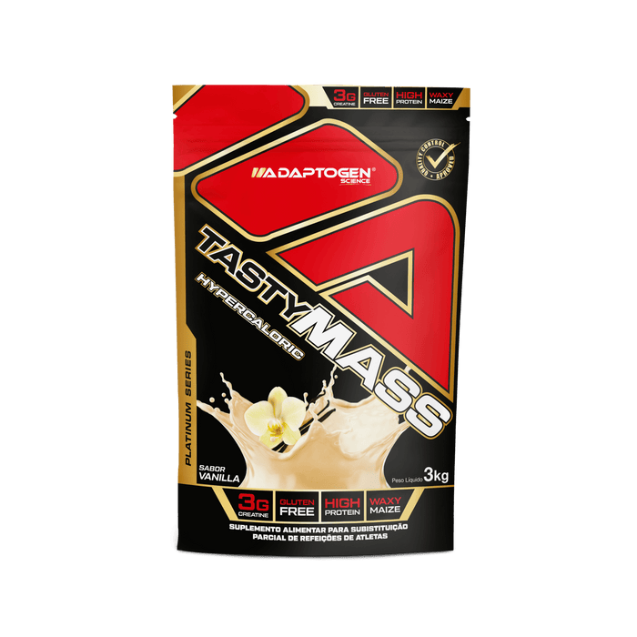 Massa hipercalorica tasty mass sabor baunilha 3kg - adaptogen
