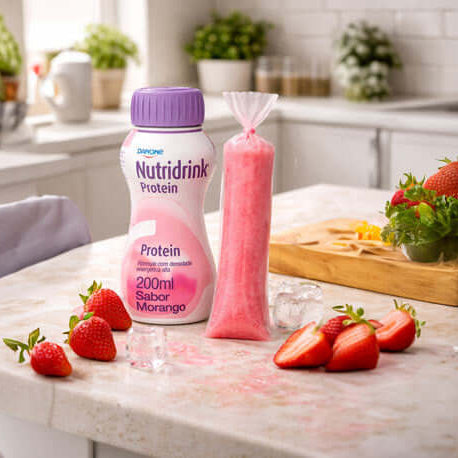 receita de geladinho proteico de morango com nutridrink protein 
