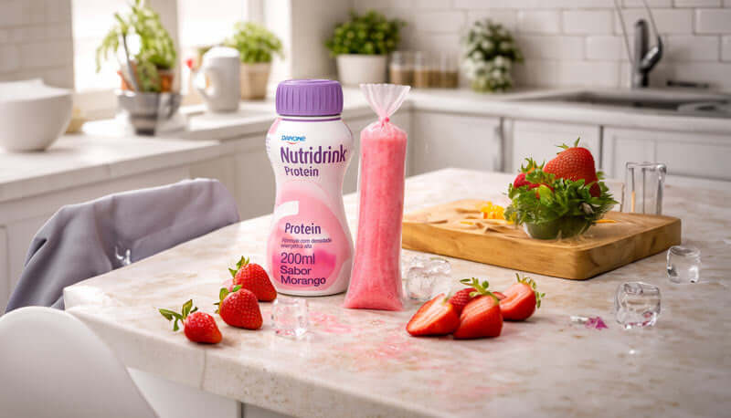 receita de geladinho proteico de morango com nutridrink protein 