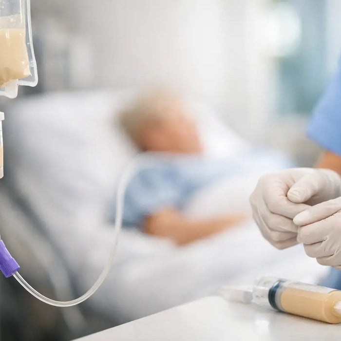 Como usar equipo gravitacional enteral