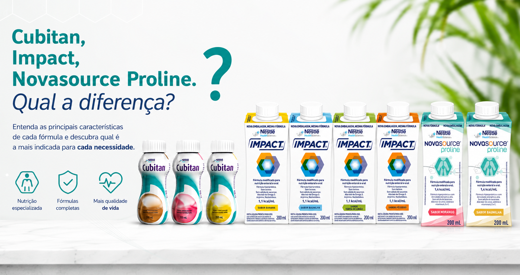 entenda a diferença entre cubitan, impact e novasource proline