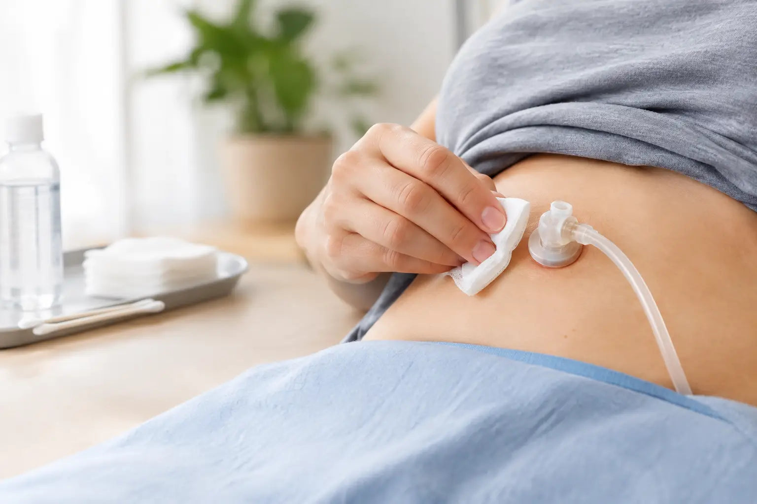 Higiene da sonda de gastrostomia no dia a dia