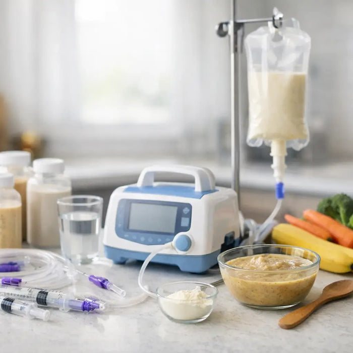 Lista de itens para nutrição enteral em casa