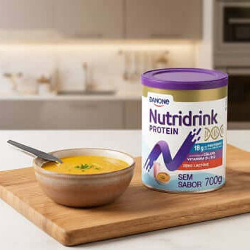 receita salgada creme de abobora e cenoura com nutridrink protein sem sabor
