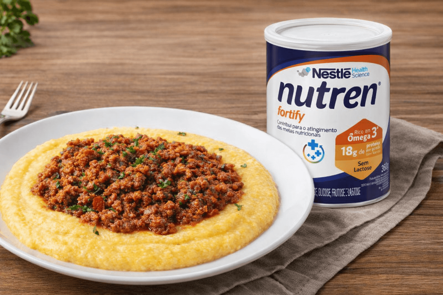 Polenta Cremosa com Nutren Fortify