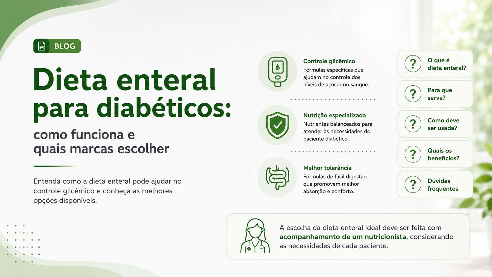 Dieta enteral para diabéticos: como funciona e quais marcas escolher