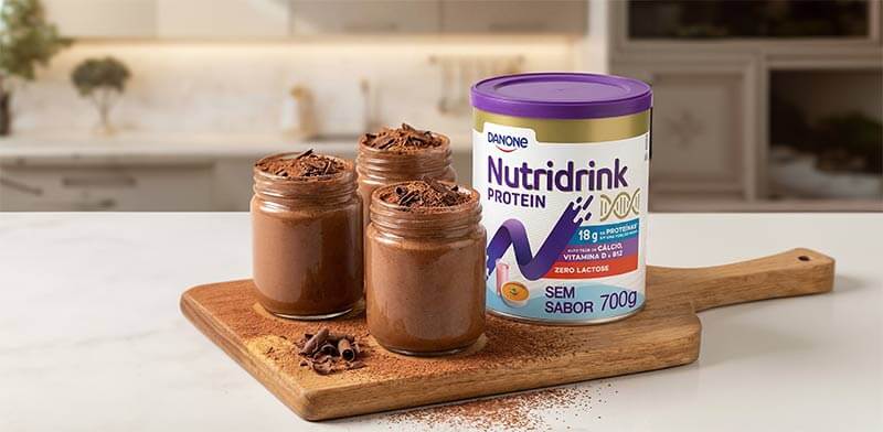 Mousse de Chocolate Proteico com Nutridrink Protein