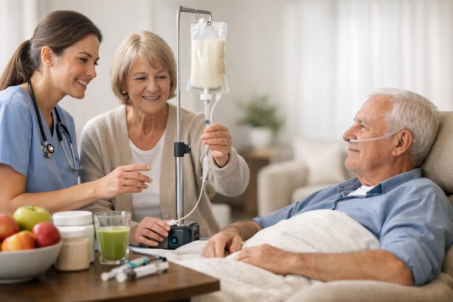 Nutrição domiciliar com segurança e orientação