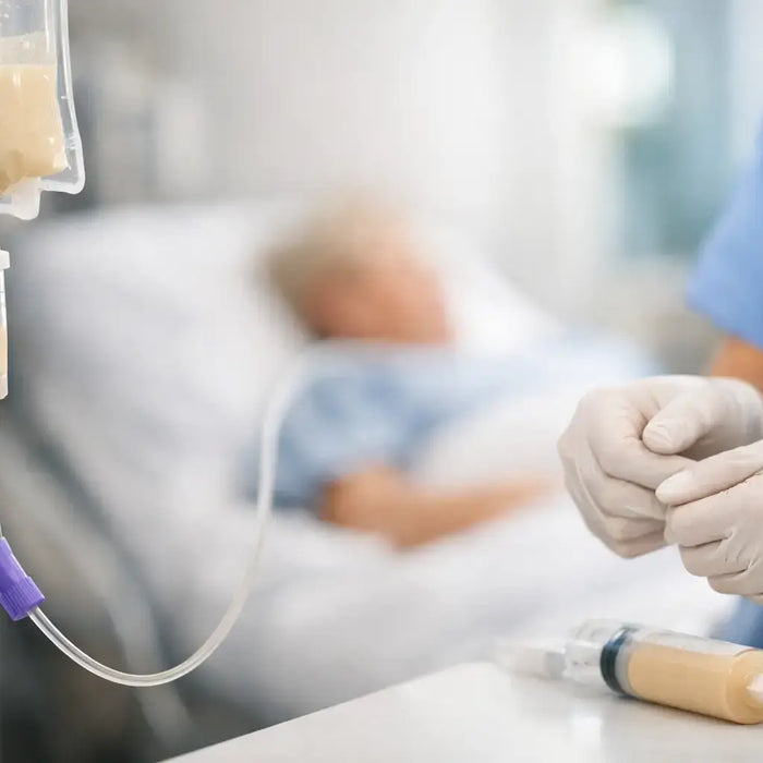Como usar equipo gravitacional enteral
