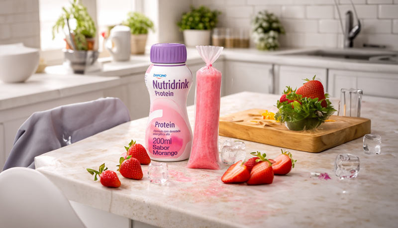 receita de geladinho proteico de morango com nutridrink protein 