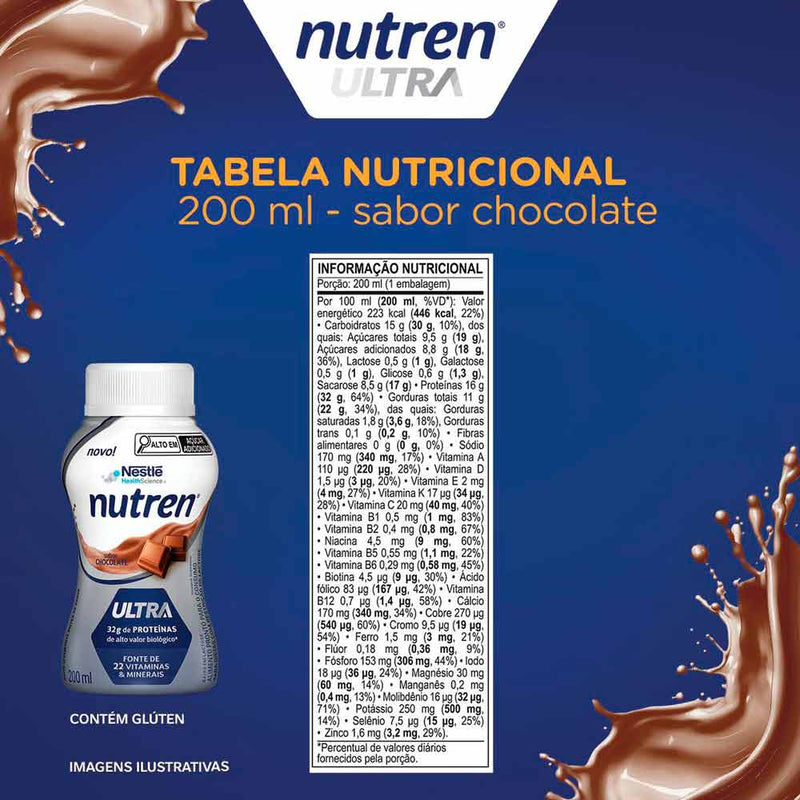 Nutren Ultra Sabor Chocolate 200ml - Nestlé