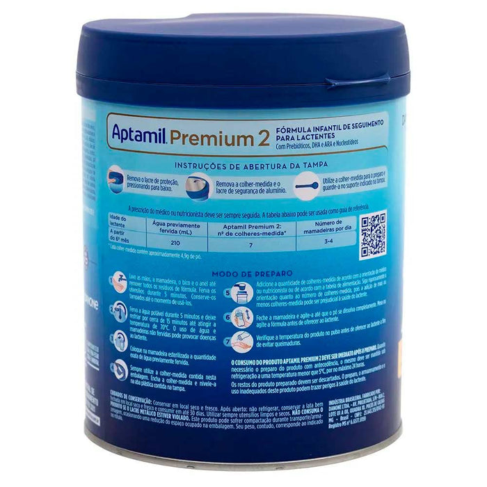Fórmula Infantil: Aptamil Premium 2 800g - 6-12 Meses - Danone