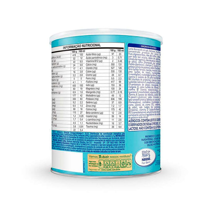 Ascenda baunilha tabela nutricional