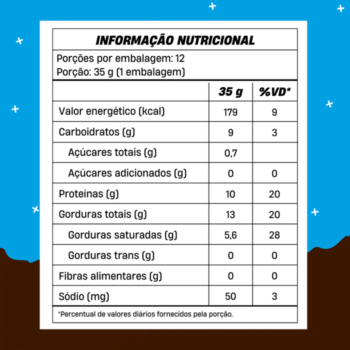tabela nutricional Barra de Proteina Crushbar Chocolate 2.0 35G - +MU