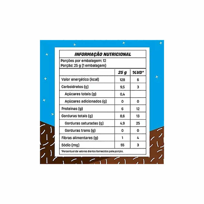 tabela nutricional Chocowheyfer Chocolate com Coco 25g - +Mu