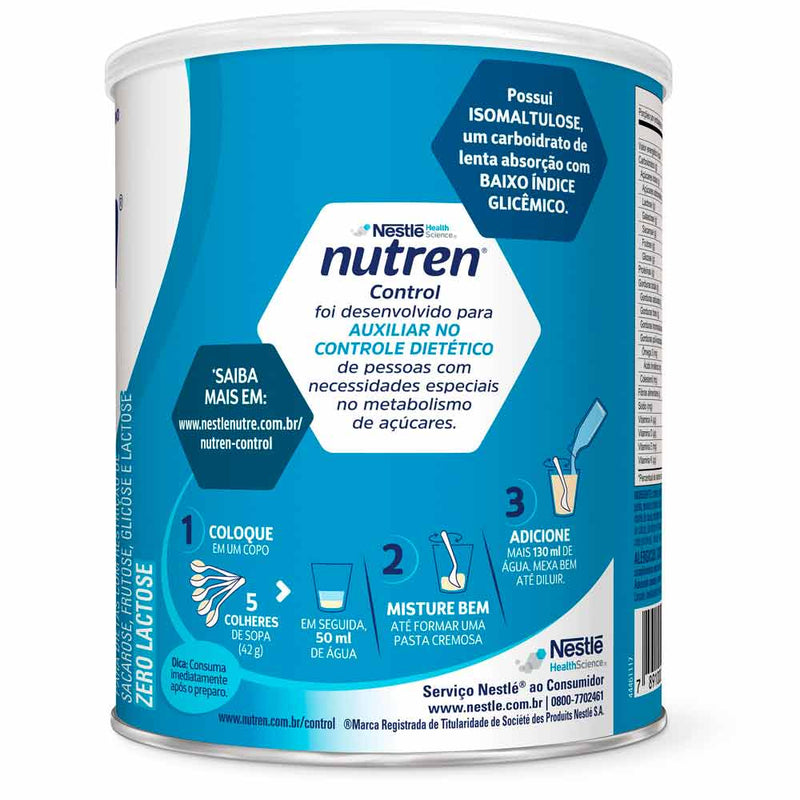 modo de preparo Complemento Alimentar Nutren Control Sem Sabor 740g