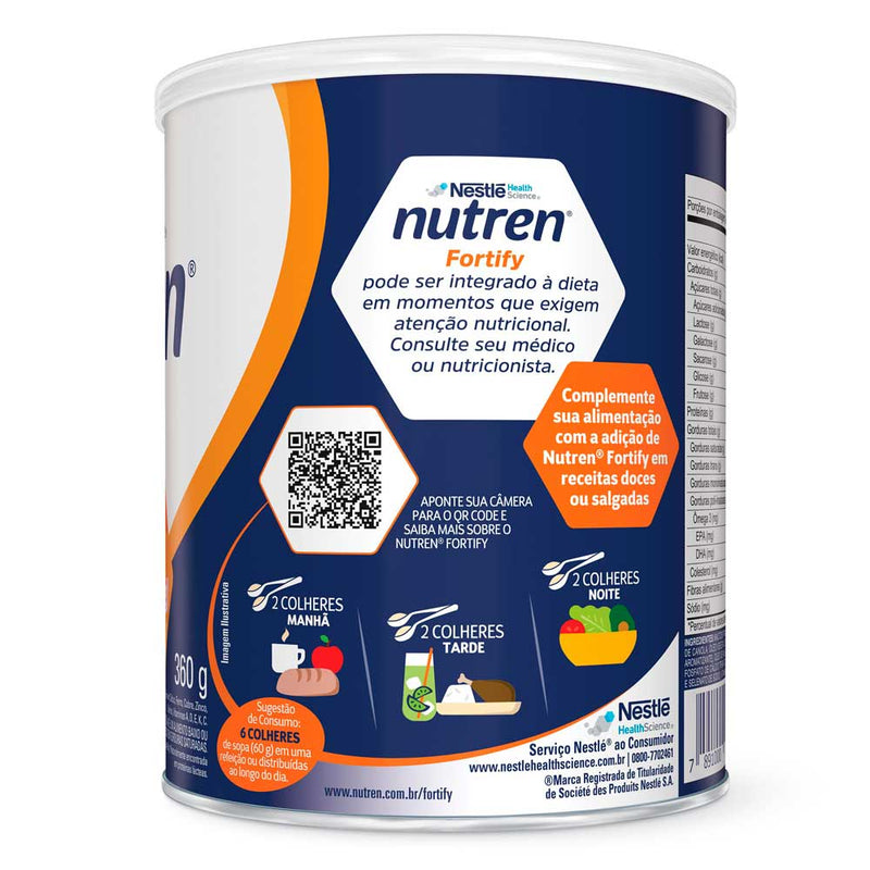modo de uso Complemento Alimentar Nutren Fortify Sem Sabor 360g