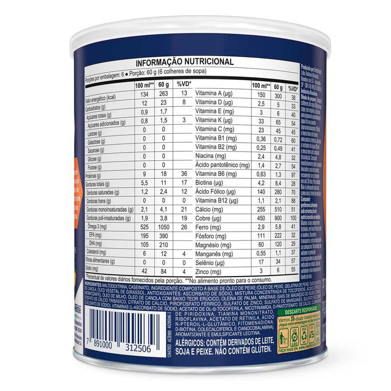tabela nutricional Complemento Alimentar Nutren Fortify Sem Sabor 360g