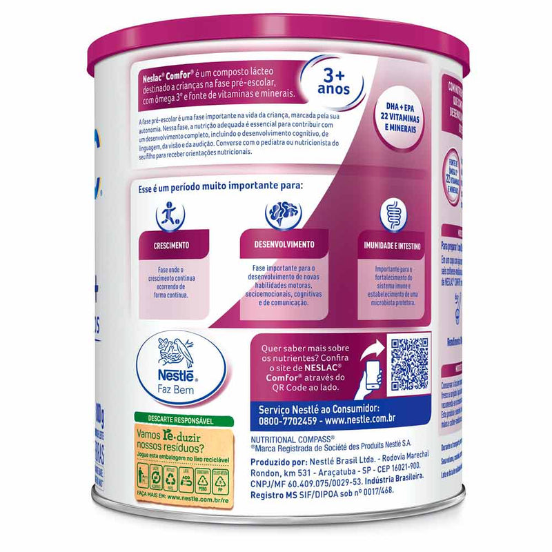 beneficios Neslac Comfor - 3 a 5 Anos 800g Composto Lácteo 