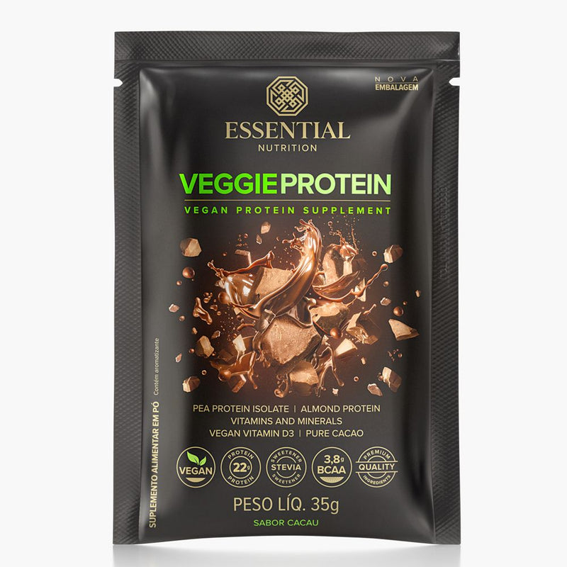 veggie protein cacau sache da essencial nutrition