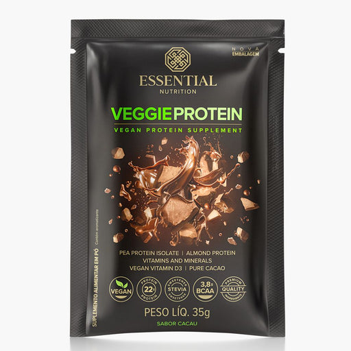 veggie protein cacau sache da essencial nutrition