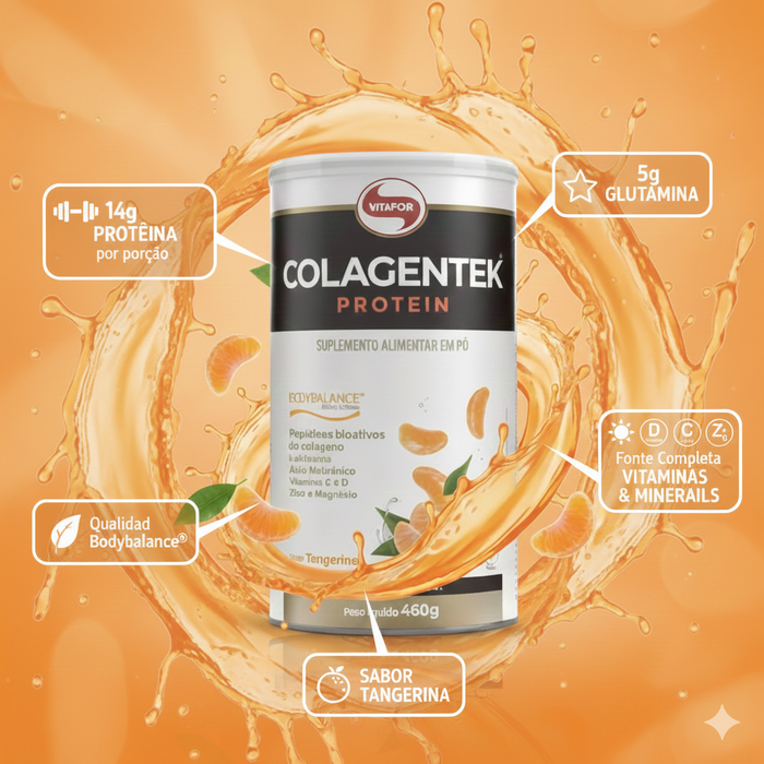 Colagentek Protein Tangerina 460g - Vitafor