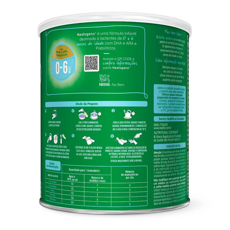 Nestogeno 1 - 0 a 6 Meses 400g Fórmula Infantil - Nestlé