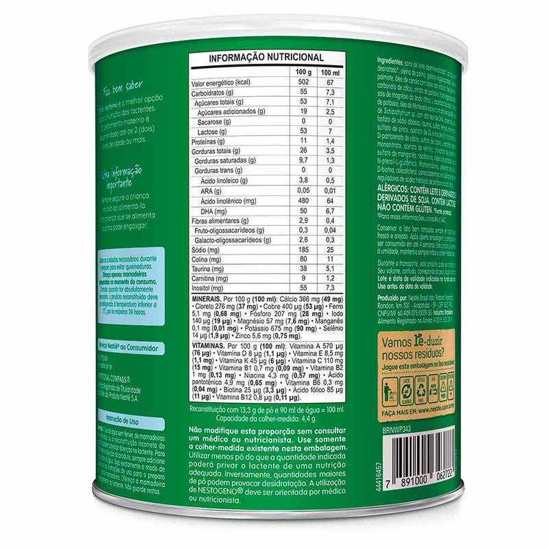 Nestogeno 1 - 0 a 6 Meses 800g Fórmula Infantil - Nestlé