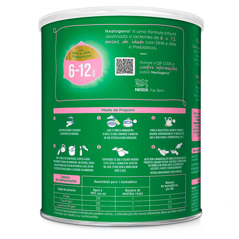 Nestogeno 2 - 6 a 12 Meses 800g Fórmula Infantil - Nestlé