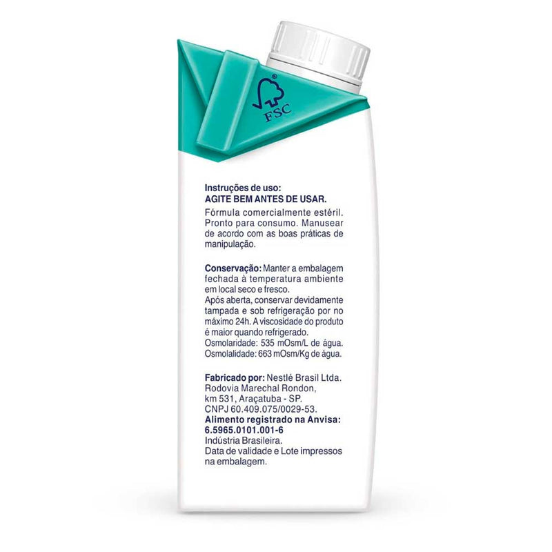 modo de uso Nutrição Enteral E Oral Novasource Proline Cappuccino 200ml Tetra Pack