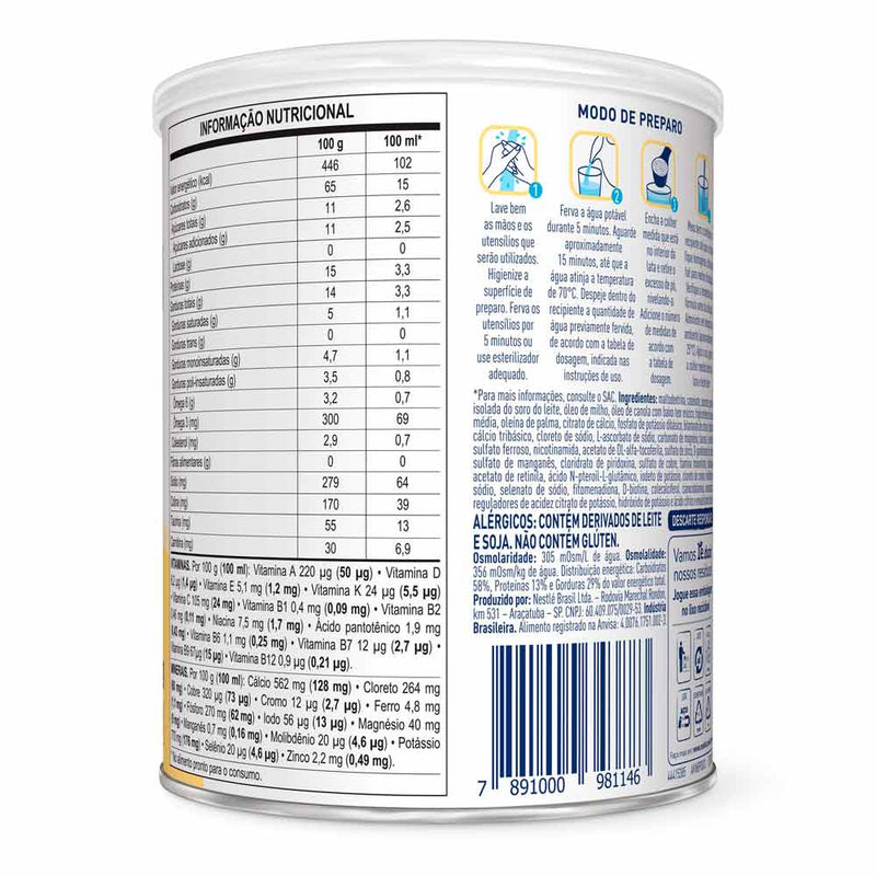 ingredientes Nutrição Enteral Isosource Junior Baunilha 400g