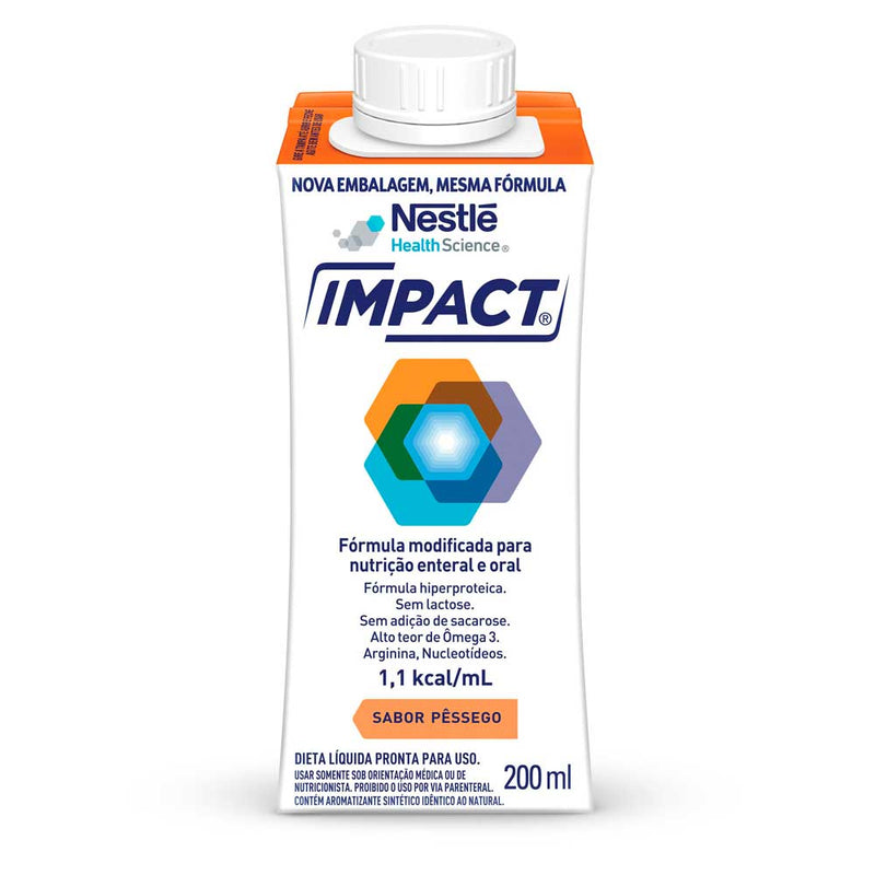 Nutrição Enteral e Oral Impact Pêssego 200ml Tetrapack
