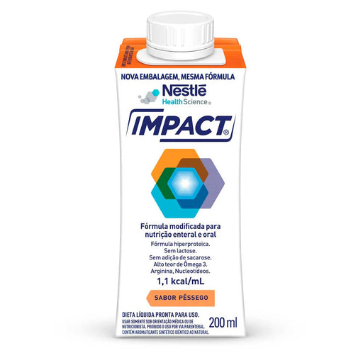 Nutrição Enteral e Oral Impact Pêssego 200ml Tetrapack