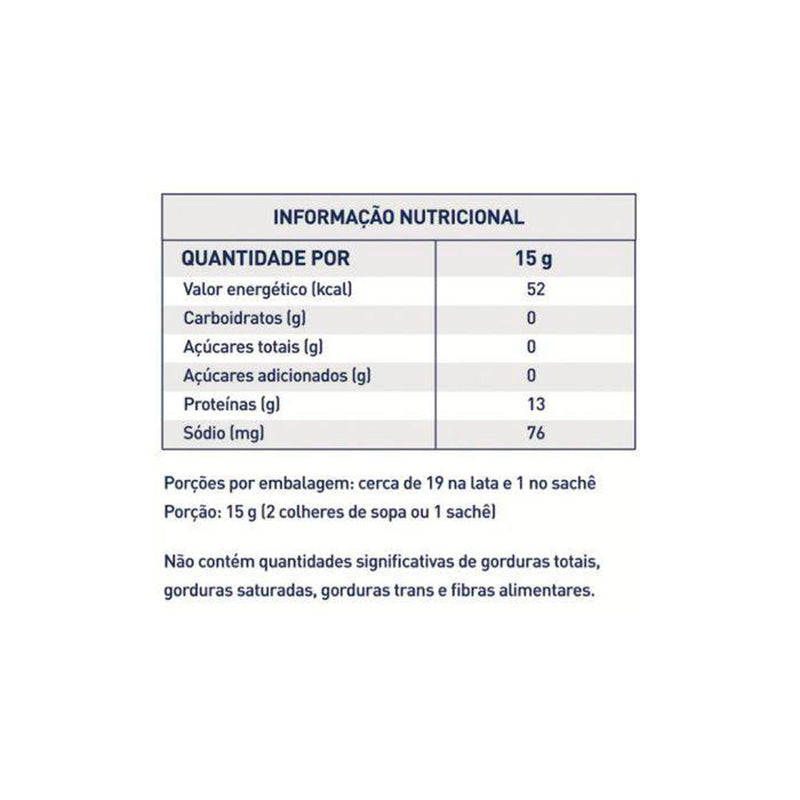 tabela nutricional Suplemento Alimentar Nutren Just Protein 15g