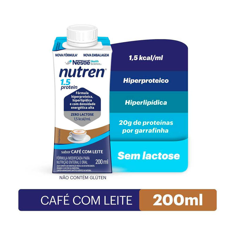 beneficios Suplemento Nutricional Nutren 1.5 Protein Café com Leite 200mL