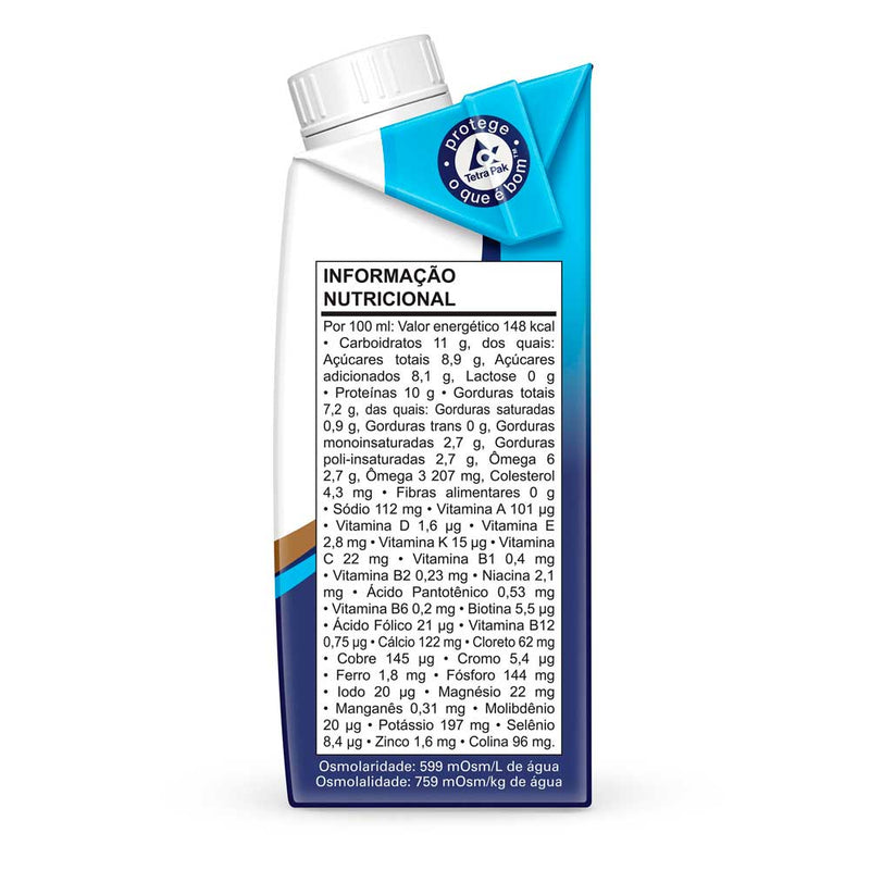 Nutren 1.5 Protein Café com Leite 200ml Nestlé - verso da embalagem com informação nutricional