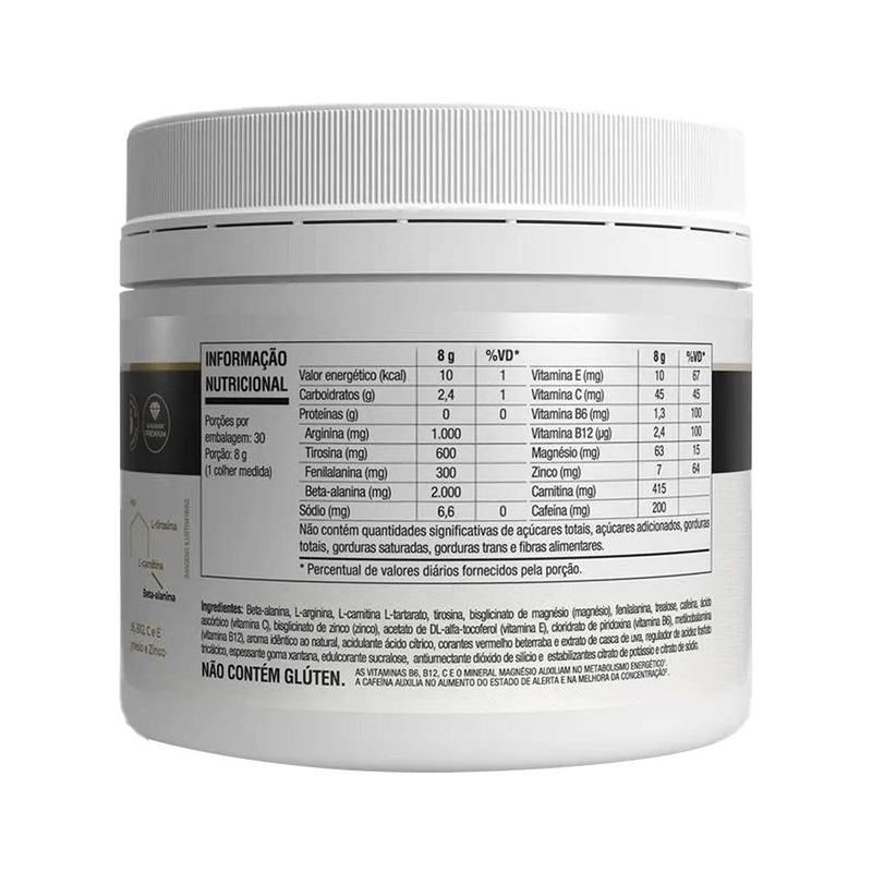 tabela nutricional pre treino v fort ultra sabor uva da vitafor