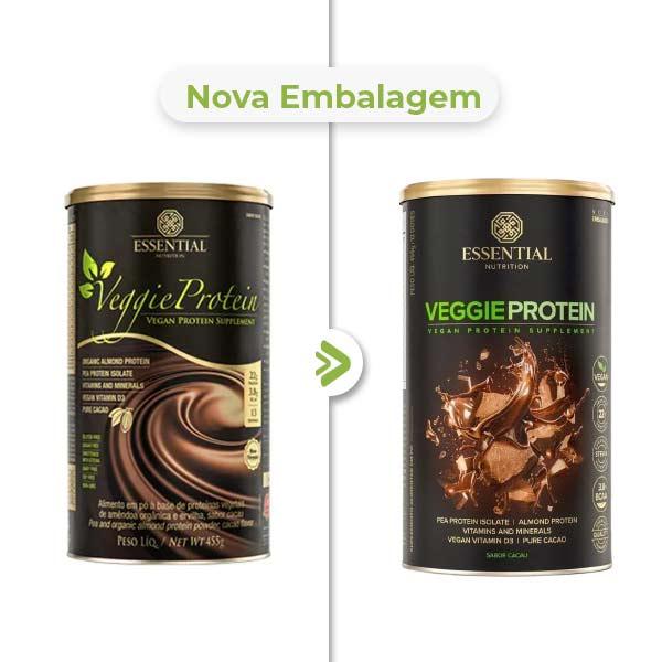 whey protein vegano veggie protein sabor chocolate essential nutrition