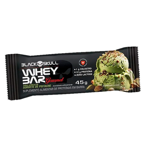 Barra de Proteina Whey Bar Sorvete de Pistache 45g - BlackSkull