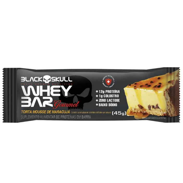 Barra de Proteina Whey Bar Mousse Maracuja 45g Black Skull