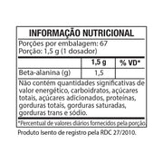 tabela nutricional Beta Alanine 100g Black Skull
