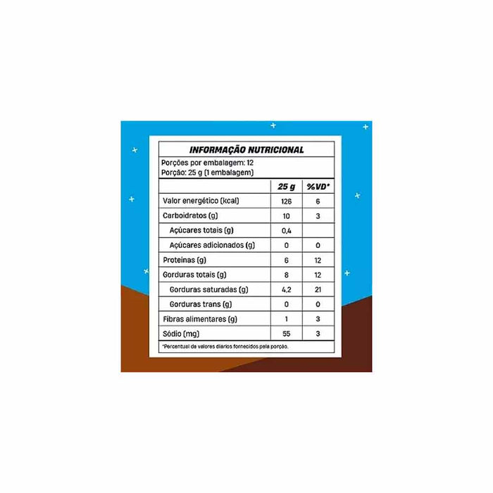 tabela nutricional Chocowheyfer Chocolate 25g - +mu
