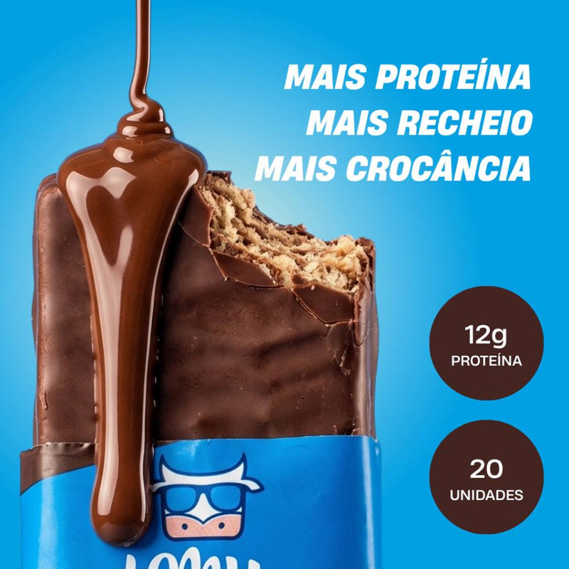 Chocowheyfer Max Chocolate 50g - +MU - 12g de proteína, caixa com 20 unidades