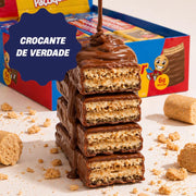 Chocowheyfer Paçoquita 25g - +MU - wafer com cobertura de chocolate e recheio de paçoca